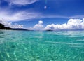 White Sand Beach and the turquoise ocean in Moalboal, Cebu, Philippines Royalty Free Stock Photo