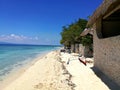 White Sand Beach and the turquoise ocean in Moalboal, Cebu, Philippines Royalty Free Stock Photo