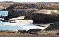 White sand beach under the cliffs of Djeu Royalty Free Stock Photo