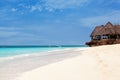 White sand beach, Zanzibar. Royalty Free Stock Photo