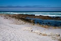 The white sand beaches along the beautiful and scenic coastal road of the Garden Route, South Africa. Royalty Free Stock Photo