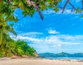 White sand in beautiful Anse Severe in La Digue island