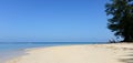 White sand blue sky at Naiyang beach Phuket Thailand Royalty Free Stock Photo