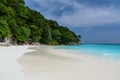 White sand and clear sea water at Tachai Island