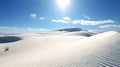 White sand dunes, arid nature