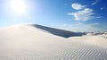 White sand dunes, arid nature