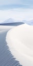 White Sand Dunes 3d Rendering: Royalty Free, Light Gray And Indigo Style