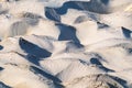 White sand dunes desert hills extraction at quarry Royalty Free Stock Photo