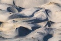 White sand dunes desert hills extraction at quarry Royalty Free Stock Photo