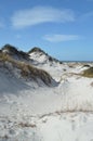 White sand dunes in the Panhandle of Florida Royalty Free Stock Photo