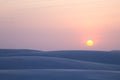 White sand dunes panorama from Lencois Maranhenses National Park Royalty Free Stock Photo