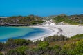 White sand at the Dynamite Bay in Green Head at the western coast of Australia Royalty Free Stock Photo