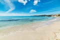 White sand in Le Bombarde beach Royalty Free Stock Photo