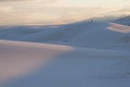 White Sand National Monument dunes at sunset Royalty Free Stock Photo