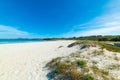 White sand in Rena Bianca beach in Costa Smeralda Royalty Free Stock Photo