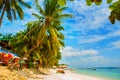 The white sand tropical beach of Panglao Island, Bohol. Philippines Royalty Free Stock Photo