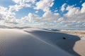 White Sands desert national monument sand dune shaps at Tularosa Basin New Mexico, USA Royalty Free Stock Photo