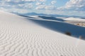 White Sands desert national monument sand dune shaps at Tularosa Basin New Mexico, USA