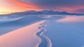 White Sands Dunes Sunset Mountain Landscape Royalty Free Stock Photo