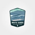 White Sands National Park logo patch vector illustration design, American national park emblem design