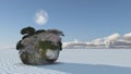 White Sands with Rock Islands Oasis Royalty Free Stock Photo