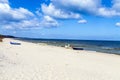 White sandy beach at the Baltic Sea Royalty Free Stock Photo