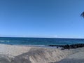 White Sandy Beach and Clear Skies