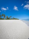 White sandy beach of fuvahmulah Maldives