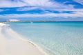 White sandy beach La Cinta, Sardinia, Italy Royalty Free Stock Photo