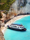 Hidden Beach Cruise Ship Greek Islands Royalty Free Stock Photo