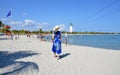 White Sandy Beach on Private Island, Harvest Caye, Belize