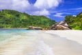 White sandy beach scenery Royalty Free Stock Photo