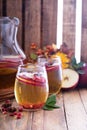 White sangria with apple cider Royalty Free Stock Photo
