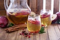 White sangria with apple cider Royalty Free Stock Photo