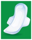 White sanitary napkin