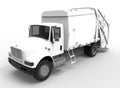 White sanitary truck concept