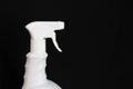 White sanitizer for disinfection of premises on a black background Royalty Free Stock Photo