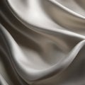 Beautiful Close Up Of White Silk Fabric In Vray Tracing Style