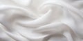 White Satin Fabric. Elegant Silk Material Texture, Abstract Smooth Background. Generative AI Royalty Free Stock Photo