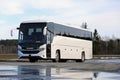 White Scania Interlink Coach Bus