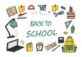 White school background - banner back to school Royalty Free Stock Photo