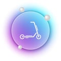 White Scooter delivery icon isolated on white background. Delivery service concept. Blue and purple gradient circle Royalty Free Stock Photo