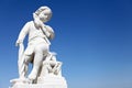 White sculpture of boy in Vienna, Austria Royalty Free Stock Photo