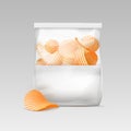 White Sealed Transparent Plastic Bag with Chips