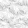 White seamless pattern with feathers. Repetition background, texture designs for textile fabric or gift wrap, light colors.