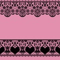 White seamless valentine lace lacy pattern background Royalty Free Stock Photo