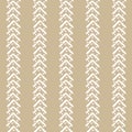 White Seamless vertical repeat border pattern with small jagged lines, squares, incomplete triangles, square brackets shape on