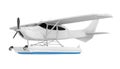 White Seaplane Isolated