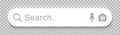White search bar web page internet browser button, search box template isolated, search box with shadow on transparent background