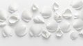 Minimalist Composition of White Seashells on White Background, Scallop Shells Macro Texture Royalty Free Stock Photo